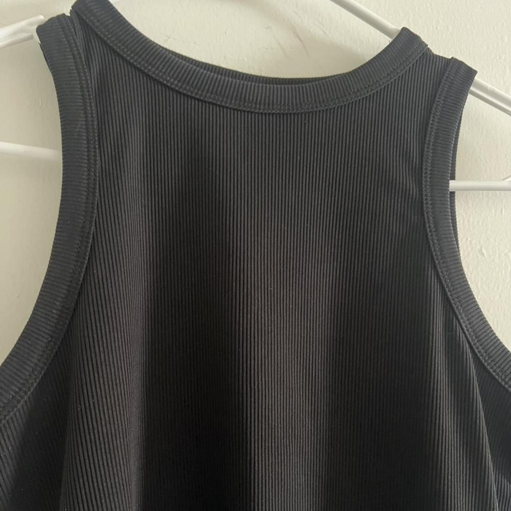 Zara Black Ribbed High-Neck Tank - Picture 2 of 2